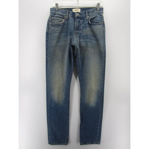 Baldwin Jeans 28 Henley Slim Straight Denim Ripped Distressed 28X33 NEW